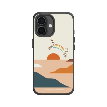 iPhone 16 SolidX 黑 - ilovedoodle (Lim Heng Swee) - Cat Landscape - Rainbow 貓咪彩虹