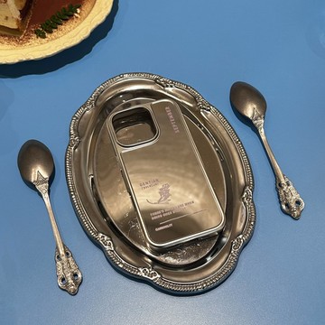 【誕生花系列】September 九月 銀色電鍍框鏡面手機保護殼