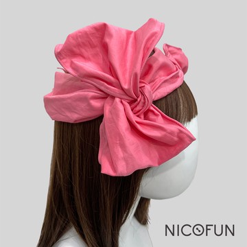 【NicoFun 愛定做】魔術頭巾 棉 寬版 鋁線造型髮帶 圍巾 帽飾 髪帶 髪飾 頭飾 頭巾(純棉款)
