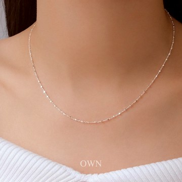 𝐃𝐚𝐢𝐥𝐲 𝐁𝐥𝐢𝐧𝐤✨🥂極簡閃亮小方塊項鍊₊⊹S925通體純銀｜OWN｜純銀項鍊 鎖骨鏈 素鍊 銀鍊 女生項鍊