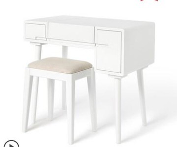 翻蓋梳妝臺白色小戶型實木化妝桌北歐梳妝臺臥室現代簡約網紅insNKS歐歐流行館