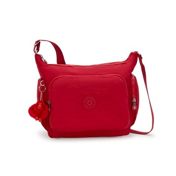 『牛角包』寶石紅多袋實用側背包-GABB