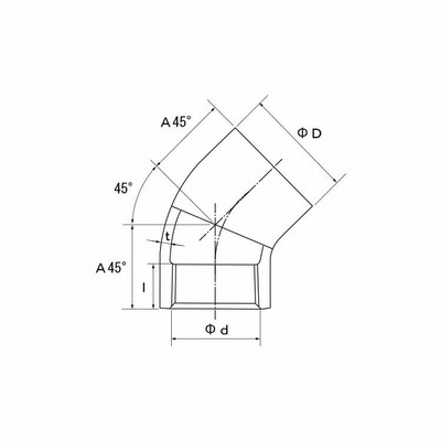 ４５°エルボ（帝国製 《標準(または鉄)/ドブ(溶融亜鉛めっき)》（32A 1個入 556円 ID:1817598 5日以内発送）