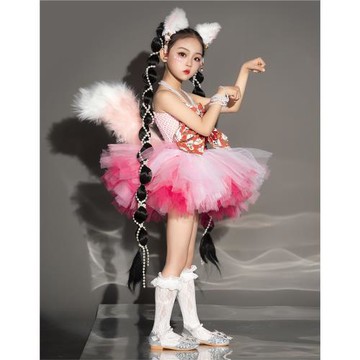 玲娜貝兒可愛公主禮服兒童T臺走秀蓬蓬裙兒童節小狐貍裝扮演出服