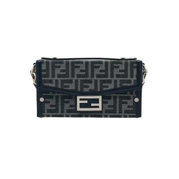 FENDI FF ZUCCA 緹花布料軟硬箱斜背包 / 7VA565 AG0M F1O97