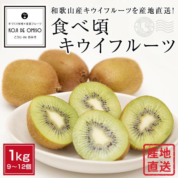 産地直送！ 和歌山産 食べ頃キウイフルーツ Mサイズ 1kg ■期日指定不可・発送翌日受取限定：お届け時間帯にご注意ください■