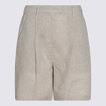Brunello Cucinelli Beige Linen Shorts