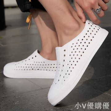 防滑休閒沙灘鞋 久穿久走不磨腳 防水洞洞鞋 軟底休閒涼鞋 eva材質 透氣軟Q情侶涼鞋廚師鞋 涉水鞋 雨鞋