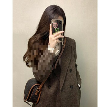 【小個子顯高】呢子大衣 毛呢外套 短款外套 韓系西裝 秋冬大衣 人字紋設計 加厚保暖 通勤約會百搭