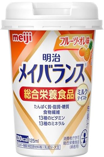 メイバランスミニカップ フルーツオレ味 125ML12本 明治