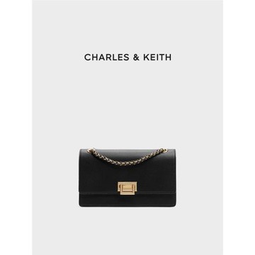(免運)CHARLES&KEITH夏季女包CK2-20840579金屬扣鏈條單肩國王包婚包女