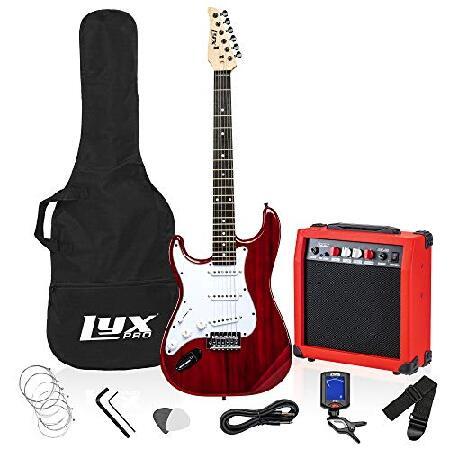 LyxPro Left Hand 39 Inch Electric Guitar and Starter Kit for Lefty Full Size Beginner’s Guitar, Amp, Six Strings, Two Picks, Shoulder Strap, Digital