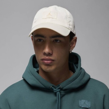 NIKE J CLUB CAP US CB FLT PATCH 喬丹 棒球帽 運動帽 老帽 米白 FD5181-133