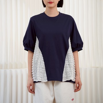 百搭拼接荷葉邊 休闲上衣966747