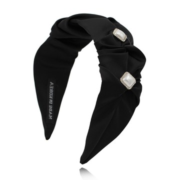 黑色寬邊珍珠發箍女夏季頭箍發帶短發發卡高級高端網紅年新款