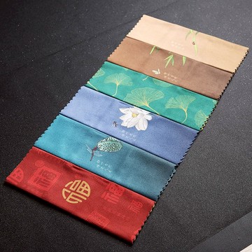 禪意茶吸水茶巾彩繪毛巾茶布功夫茶具零配件茶桌布抹布加厚