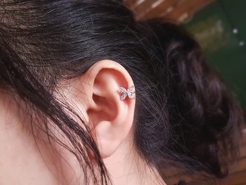 【絕版出清品】 花漾  925銀耳骨夾 耳夾 免耳洞 (單支/一對)