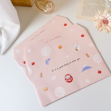 品牌手繪小插圖送禮信封袋/包裝袋(3入)