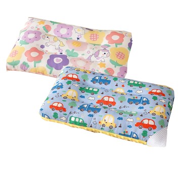 純棉可水洗兒童枕頭  43 x 28 x 6cm  卡通汽車 + 花朵獨角獸