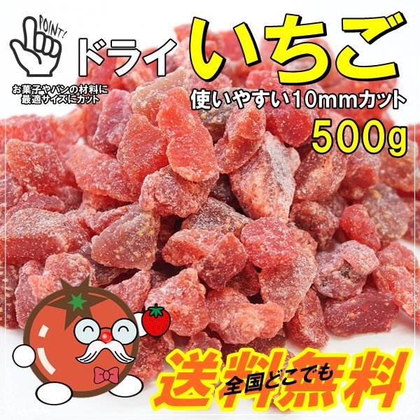 ドライフルーツ いちご 10mmカット 500g 使いやすいトッピングサイズ