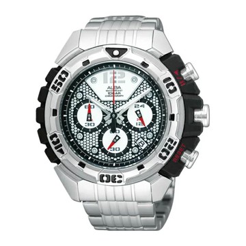 ALBA雅柏 運動時尚錶三眼計時腕錶/黑面50mm VK63-X003D(AU2025X)