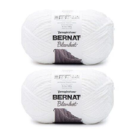 Bernat Blanket White Yarn Pack of 10.5oz 300g Polyester Super Bulky 220 Yards Knitting Crochet並行輸入