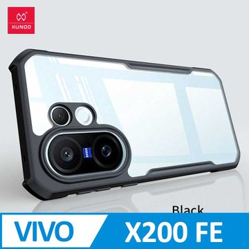 XUNDD 甲蟲系列 vivo X200 FE 防摔保護軟殼 炫酷黑
