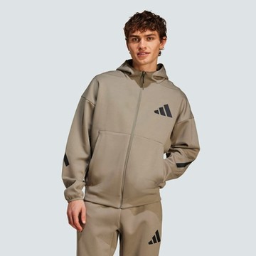 ADIDAS 愛迪達 阿迪達斯 男運動外套-卡其色 M Z.N.E. FZ-JD9600