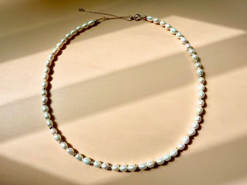 天然淡水珍珠14KGF凡爾賽法式項鍊 獨立原創設計 新年禮物