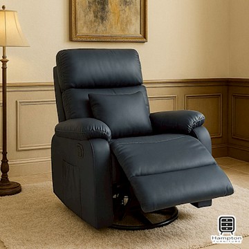 Hampton 漢汀堡 尼克斯旋轉躺椅-消光黑(含腰枕)