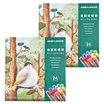 SIMBALION 雄獅 粉蠟筆 特大  24色  2盒