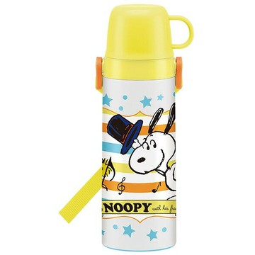 真愛日本 史努比 SNOOPY 超輕量 2WAY 不鏽鋼 冷水壺 保溫瓶 保冷瓶 保溫冷 600ml 水壺 4973307399978