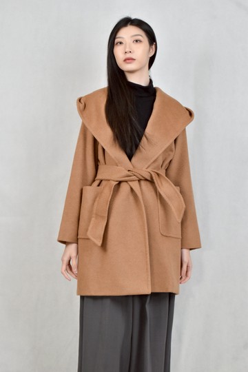 (S) max mara棕色連帽外套