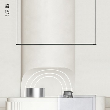 極簡幾何餐廳吊燈長條現代簡約輕奢設計師北歐辦公室吧臺led燈具