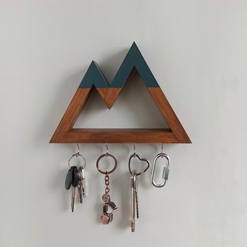 牆壁鑰匙扣山，木製鑰匙架，牆壁鑰匙掛鉤