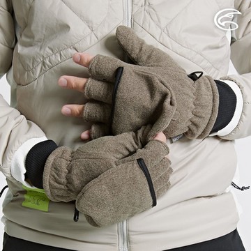 ADISI 防風保暖翻指手套AS24103 栗子色 (S-M)