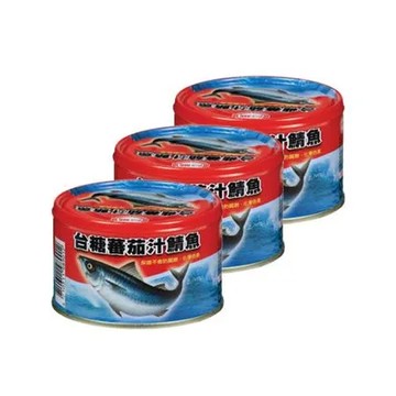 台糖 台糖 蕃茄汁鯖魚紅罐 整箱  (220g/罐；3罐1組) 220g/罐,8組/箱