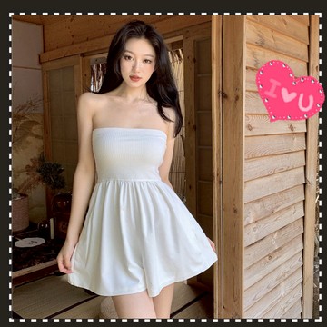 有間小鋪:連身褲露肩連體褲裙甜辣性感氣質美背抹胸裙蓬蓬裙連身裙修身顯瘦無袖連身褲裙高腰顯瘦a字闊腿短褲修身顯瘦無袖連衣裙