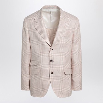 Brunello Cucinelli Papaya-Colored Prince Of Wales Jacket