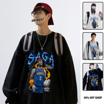 SGA Thunder NBA雷霆隊 圓領純棉刷絨大學T 男女衛衣 台灣製