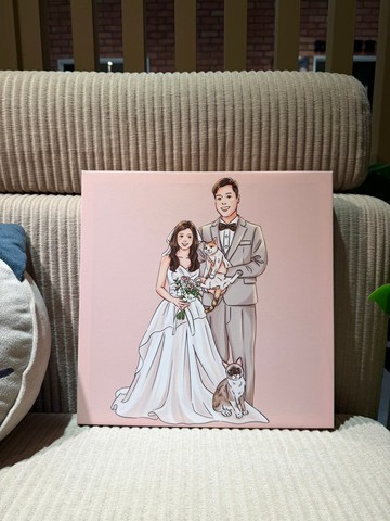 【似顏繪加購商品】似顏繪加購無框畫