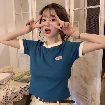 夏裝短款短袖t恤女ins潮2025新款韓版寬松小個子洋氣減齡半袖上衣