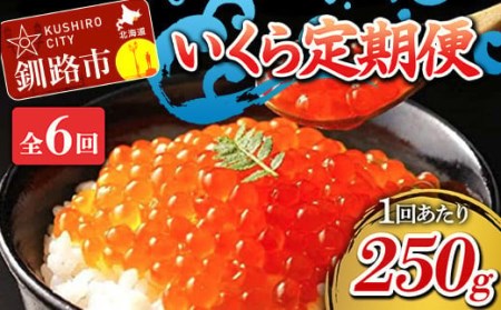 定期便 6か月連続 北海道産 いくら定期便 250g×6回 いくら 6か月 定期便 F4F-1708