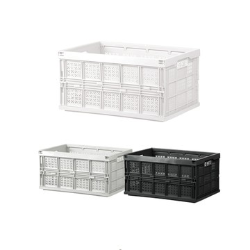 SHUTER 《真心良品》樂活耐重折疊收納籃43L-1入組