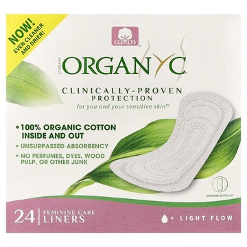 Organyc, 棉護墊，少量，24 片