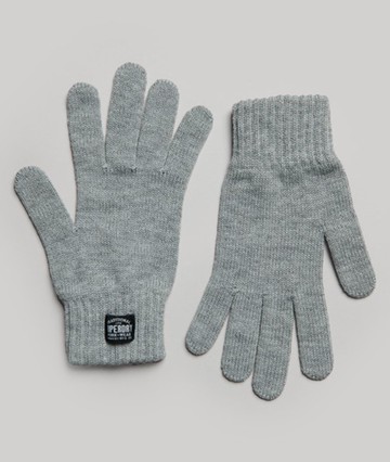 Superdry Women's Women's Classic Knitted Gloves Silver - Size: S/M