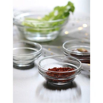 透明缽仔糕小碗擺攤耐熱玻璃調料碗家用迷你火鍋蘸料日式醬油醋碟