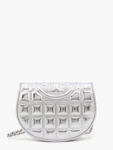 Fleming metallized matelassé leather shoulder bag with chain shoulder strap - TORY BURCH - gender_Woman