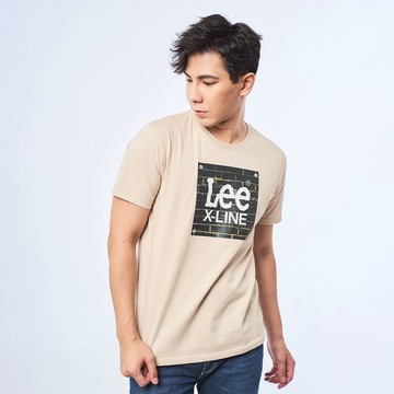 Lee 男款 系列方框LOGO 短袖T恤 | X-LINE
