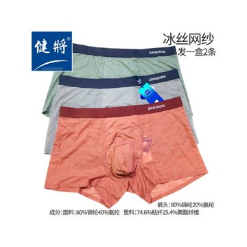 健將錦綸冰絲網紗透氣男士內褲